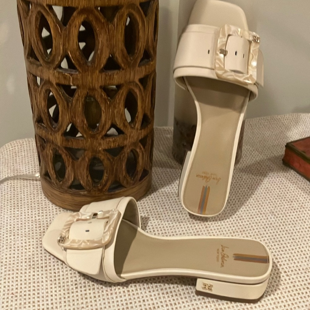 Sam Edelman deacon ivory slides size 7